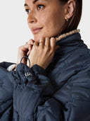 Donker blauwe bomber jacket