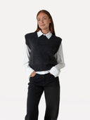 Donker grijze indra knitted pull