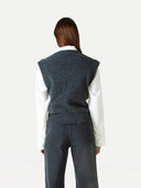 Donker grijze indra knitted pull