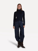 Donkerblauwe barrel jeans vivia