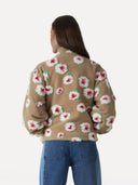 Fleece jas met bloemen sara jacket
