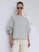 Gestreepte sweater flori stripe sweat