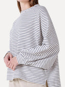 Gestreepte sweater flori stripe sweat