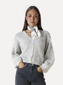 Grijs vest charlotte knitted cardigan