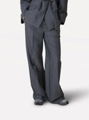 Grijze pantalon lela melange pants