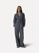 Grijze pantalon lela melange pants
