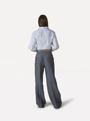 Grijze pantalon lela melange pants