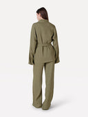 Groene crinkle pantalon merla