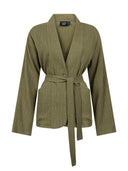 Groene crinkle blazer perrine