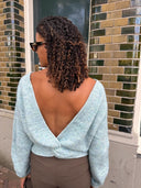 Trui met open rug adea knitted pull