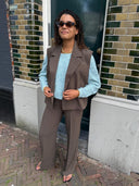 Trui met open rug adea knitted pull