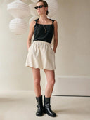 Beige korte rok marielle