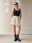 Beige korte rok marielle
