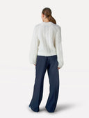 Donkerblauwe moore pleated pants