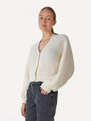 Crèmekleurig vest noy cardigan l/s
