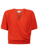 Gebreide knit met overslag lini
