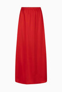 Rode satijnen rok liz skirt