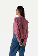 Rood gestreepte blouse elsie top
