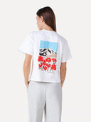 Wit t-shirt met opdruk gina mountain