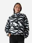 Fleece jas met zebra print sara jacket