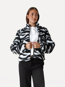 Fleece jas met zebra print sara jacket
