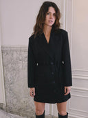 Zwarte jurk jilli blazer dress l/s