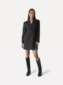 Zwarte jurk jilli blazer dress l/s