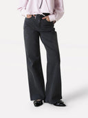 Zwarte wide-leg jeans moore