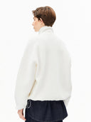 Off-white cotton fleece jacket
