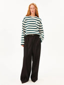 Groen gestreepte sweater iconic a frankaa