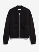 Zwarte alpaca blend knit jacket