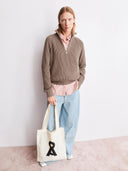 Bruine sweater troyer vanise