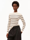 Creme gestreepte longsleeve alaania
