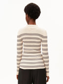 Creme gestreepte longsleeve alaania