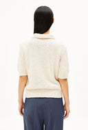 Creme gebreide top aanya