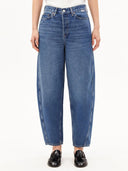 Donkerblauwe barrel jeans baarly