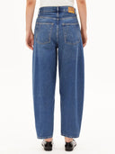 Donkerblauwe barrel jeans baarly