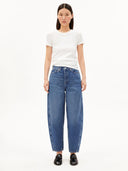 Donkerblauwe barrel jeans baarly