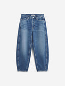 Donkerblauwe barrel jeans baarly