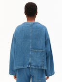 Denim jacket met linnen