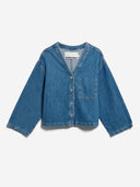Denim jacket met linnen