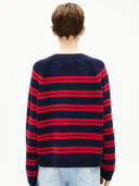 Donkerblauw gestreepte knit liliriaa