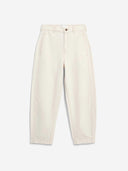 Workwear canvas barrel pant