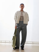 Grijze barrel pull-on jersey pant