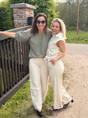 Groene vichy seersucker blouse