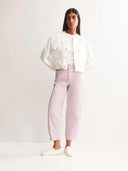 Lichtroze barrel jeans baarly