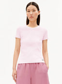 Lichtroze geribd t-shirt kardaa