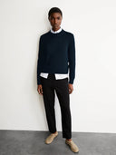 Navy gebreide trui amaliaas gmt dye