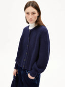 Navy gebreid vest selmaa