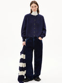 Navy gebreid vest selmaa